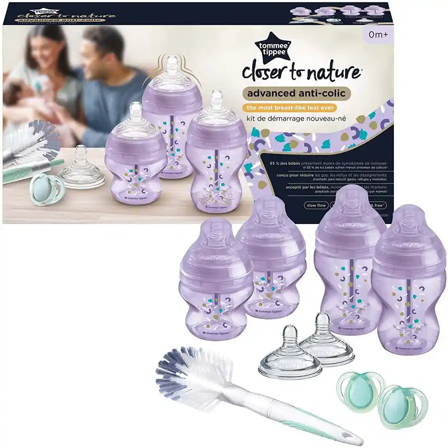 Tommee Tippee Advanced Anti-Colic Starter Bottle Kit (Purple)