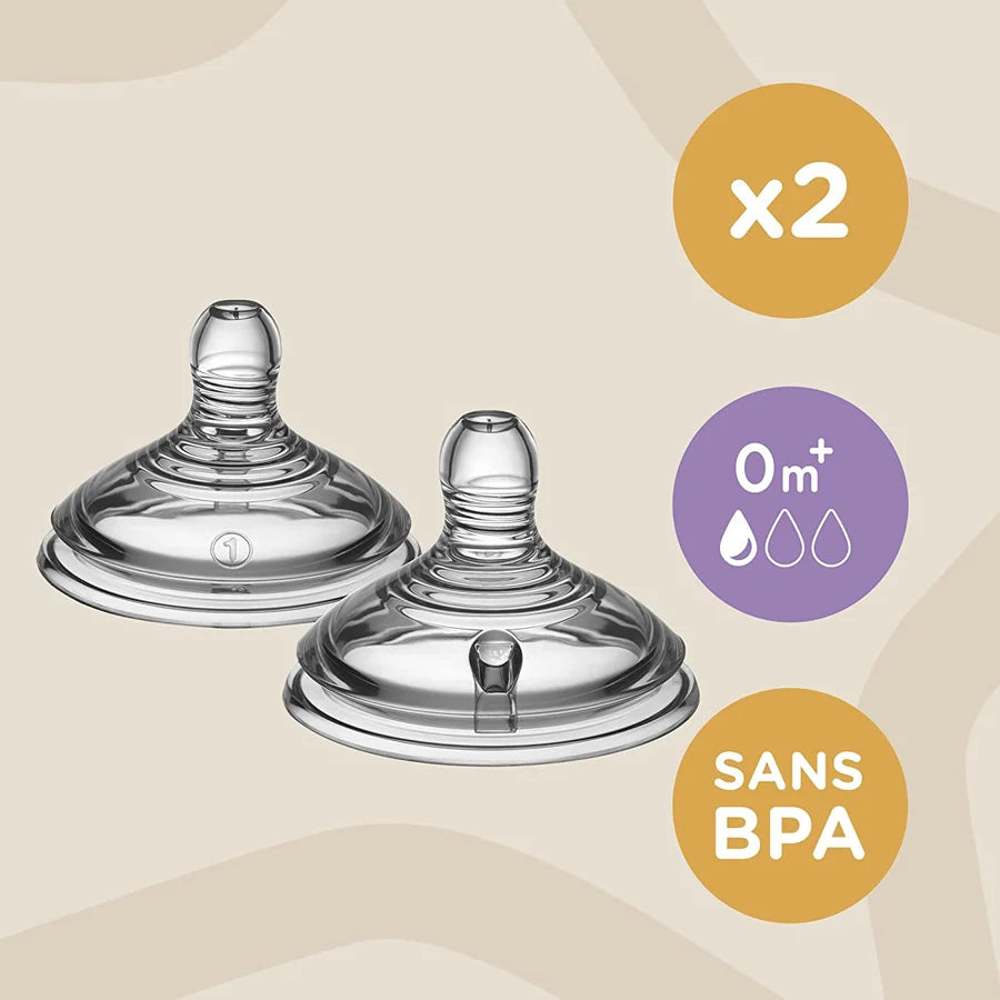 تومي تيبي أقرب إلى الطبيعة 2 × حلمات ذات تدفق بطيء تومي تيبي أقرب إلى الطبيعة 2 × حلمات ذات تدفق بطيء