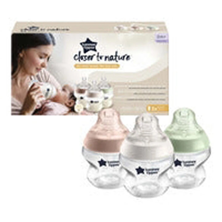 Tommee Tippee Closer To Nature Baby Bottle, 150ml, PP (Pack of 3)