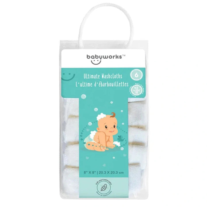 Baby Works Bamboo Washcloths - (Pack of 6)