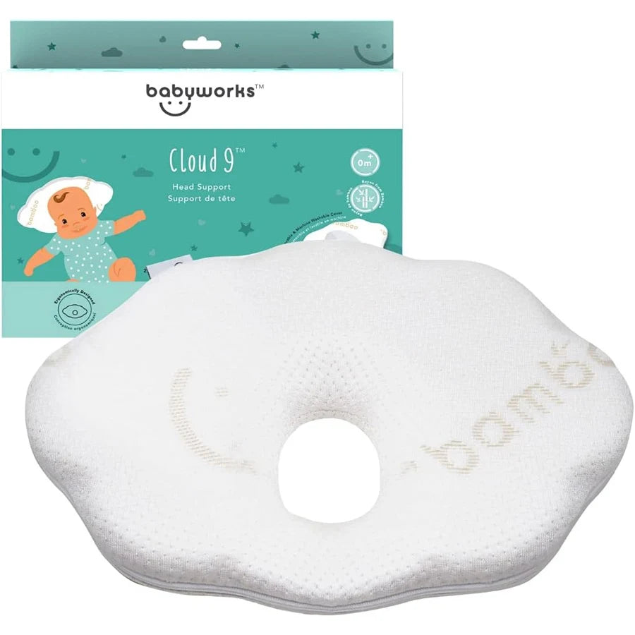 Baby works - Cloud 9 Head Support With Bamboo Cover (White)