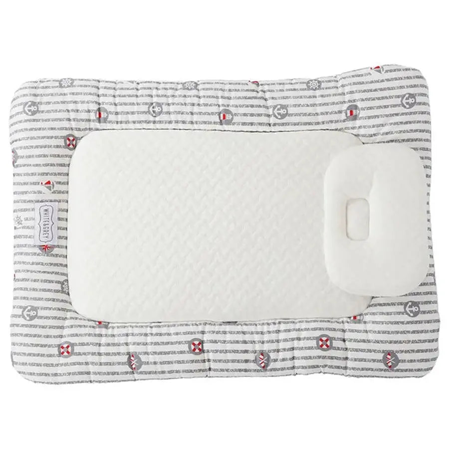 White & Grey Baby Mattress W/ Bamboo Paddings -Anchor