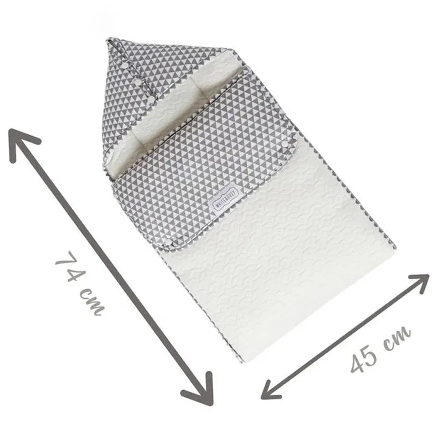 White & Grey Baby Sleeping Bag - Triangle