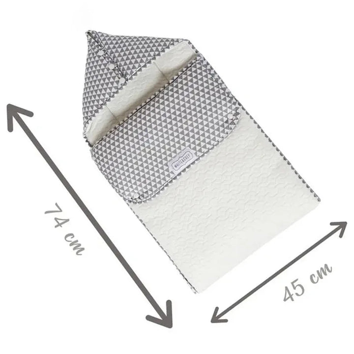 White & Grey Baby Sleeping Bag - Triangle