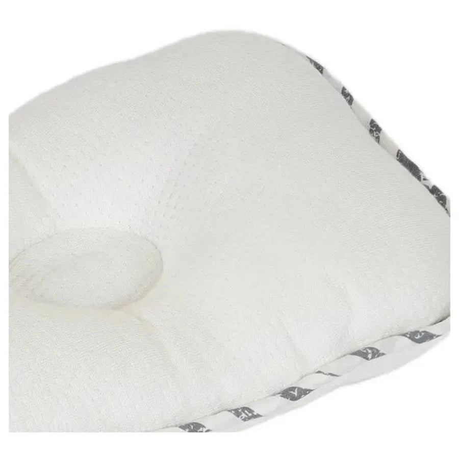 White & Grey Bamboo Cushioned Pillow - Anchor