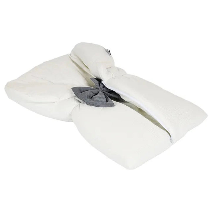 White & Grey Sleeping Bag - White W/Bow (Grey)