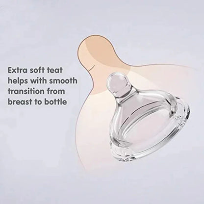 Brother Max Extra Wide Neck Glass Feeding Bottle 160ml/5oz + S Teat (Pink)
