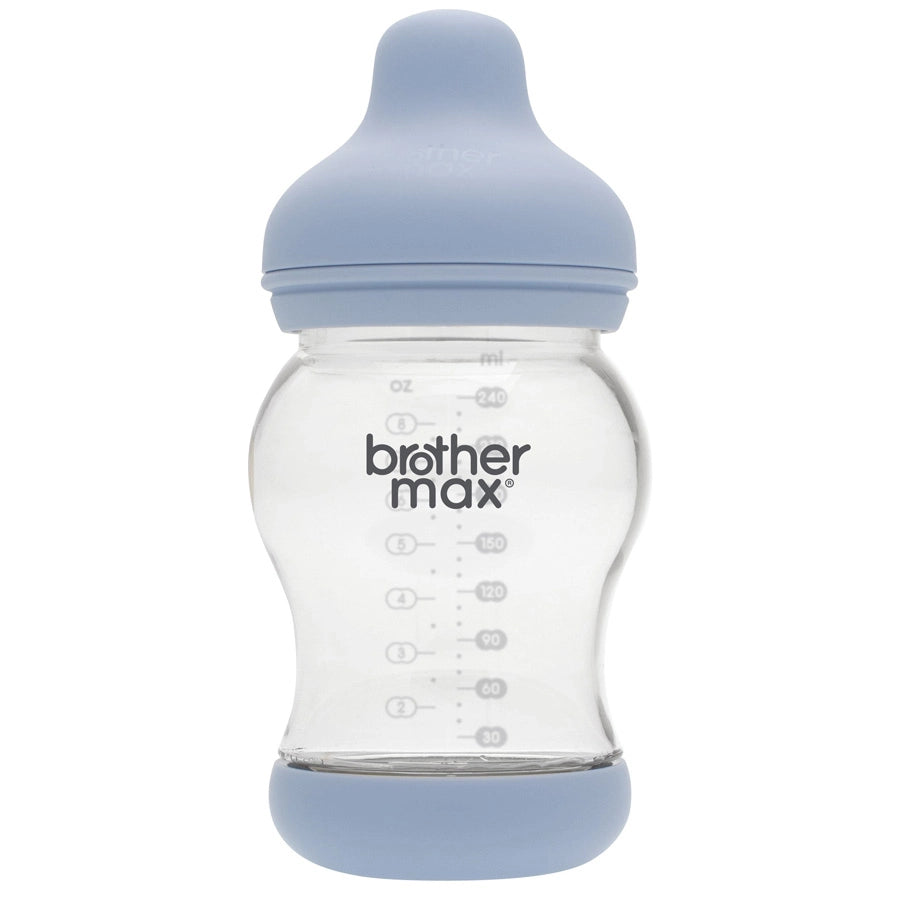 Brother Max PP Anti-Colic Feeding Bottle 240ml/8oz + M Teat (Blue)
