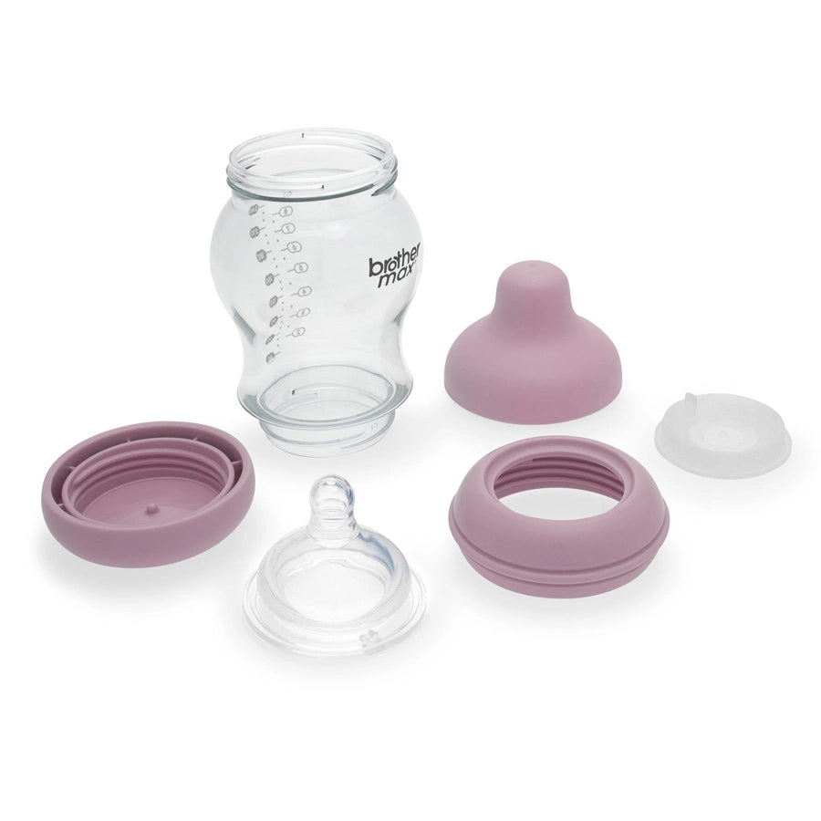 Brother Max PP Anti-Colic Feeding Bottle 240ml/8oz + M Teat (Pink)