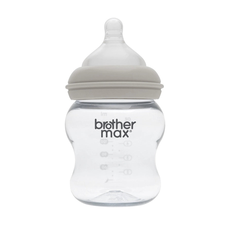 Brother Max - PP Extra Wide Neck Feeding Bottle 160ml/5oz + S Teat (Grey)