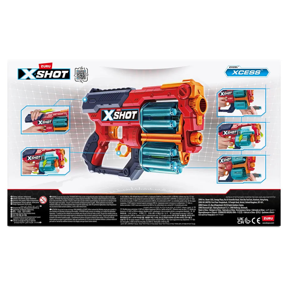 ZURU X-Shot Excel Xcess S2 Dart Blaster (6Pcs)