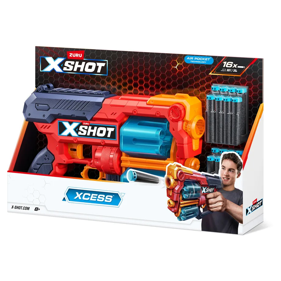 ZURU X-Shot Excel Xcess S2 Dart Blaster (6Pcs)