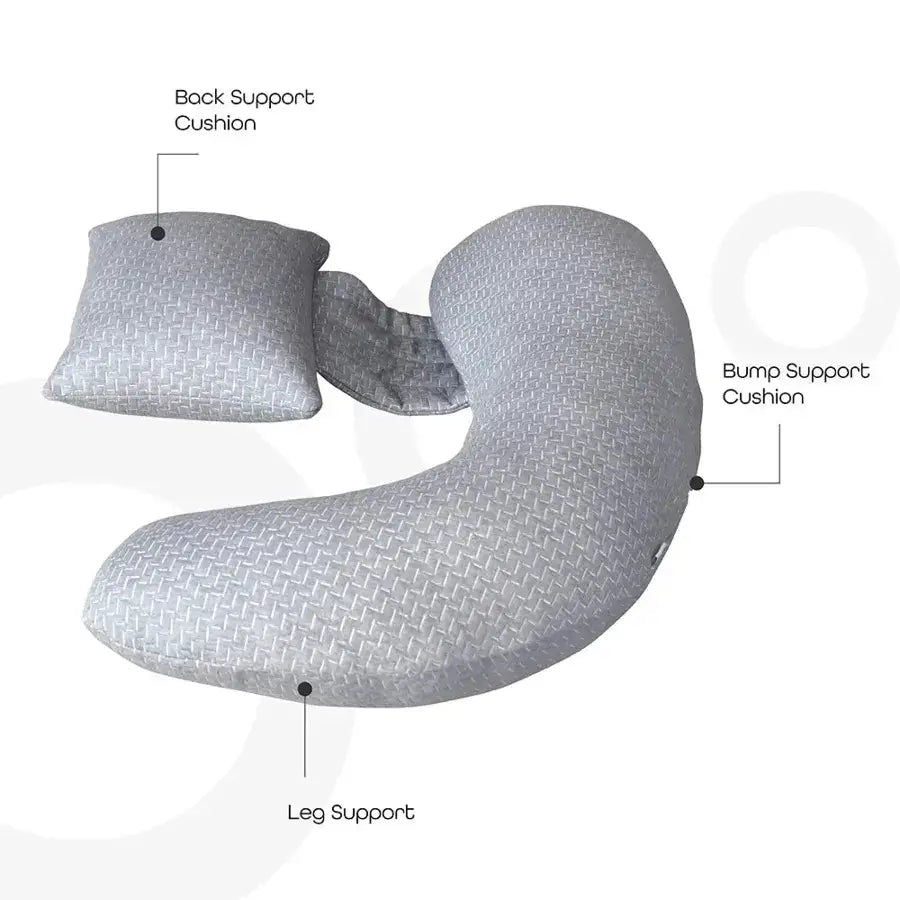 Moon - Bamboo Multi-Position Pregnancy Pillow (Grey)