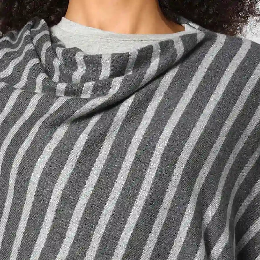Knitted Fashion/ Maternity Poncho Garnet (Grey)