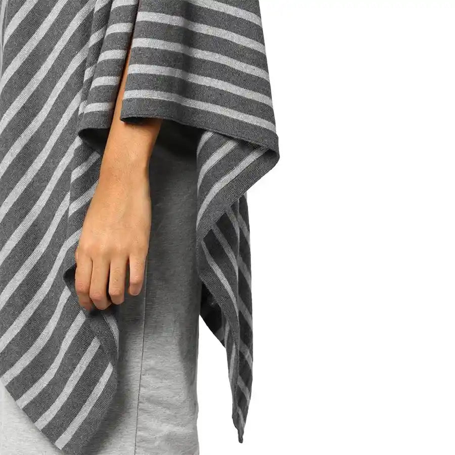 Knitted Fashion/ Maternity Poncho Garnet (Grey)