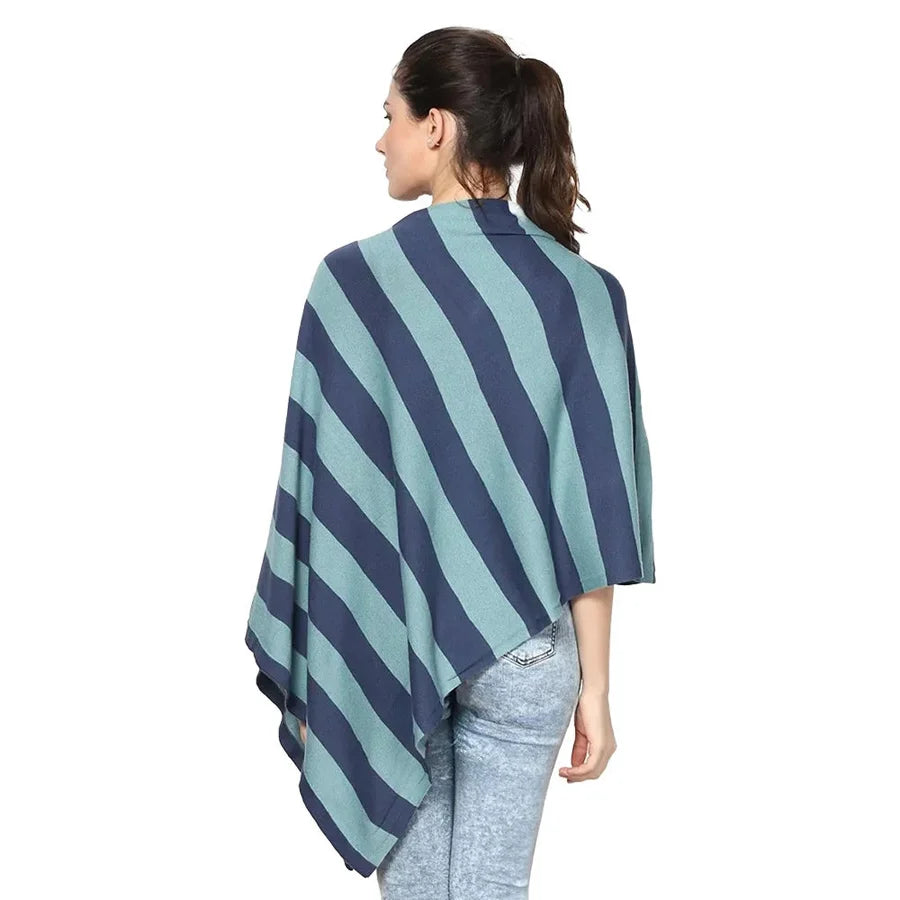 Sarah Maternity Poncho (Queens/Summer Blue)
