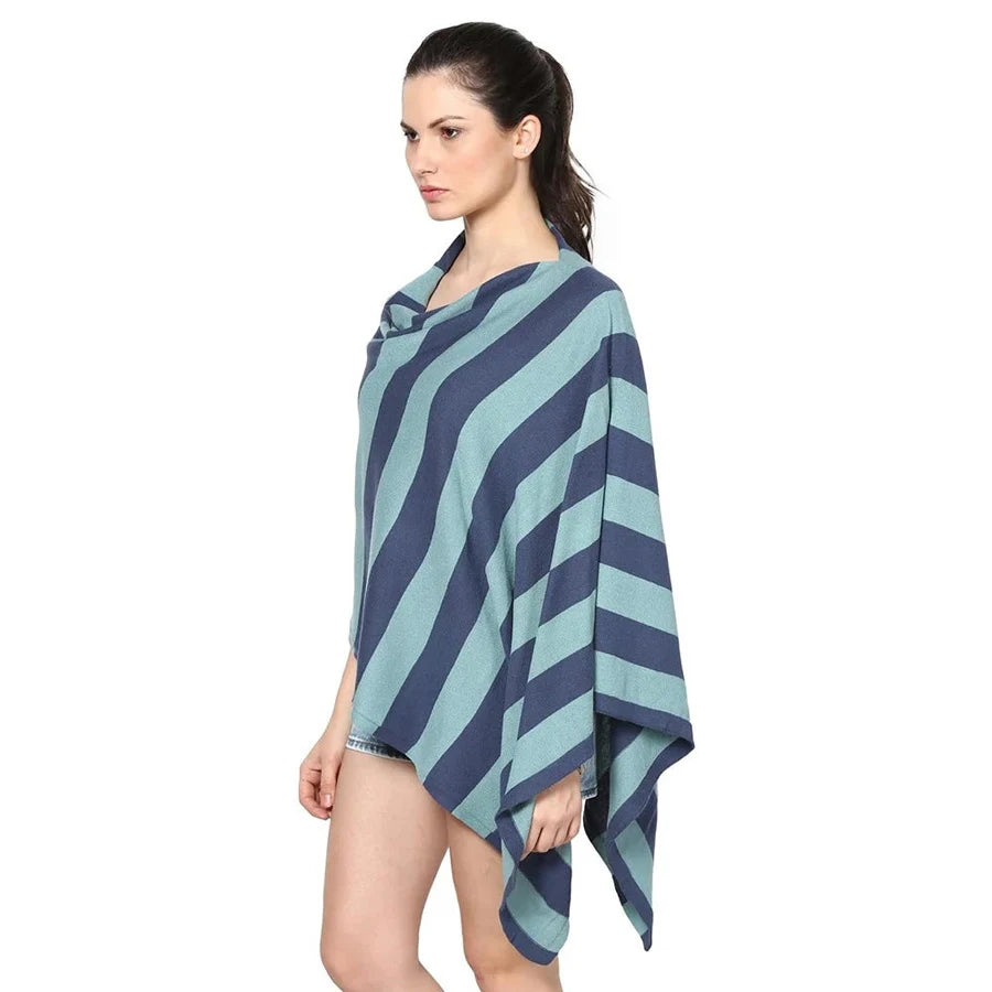 Sarah Maternity Poncho (Queens/Summer Blue)
