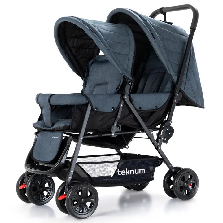 Teknum Double Baby Stroller - Grey