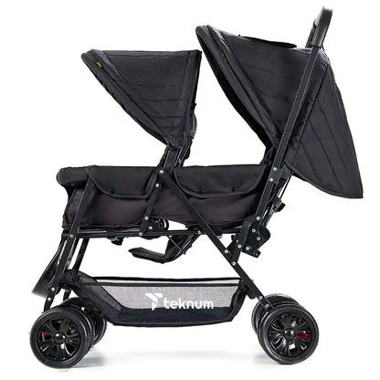 Teknum Double Baby Stroller (Black)