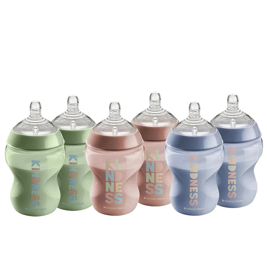 Tommee Tippee Closer To Nature Bottles 260ml - Be Kind (Pack of 6)