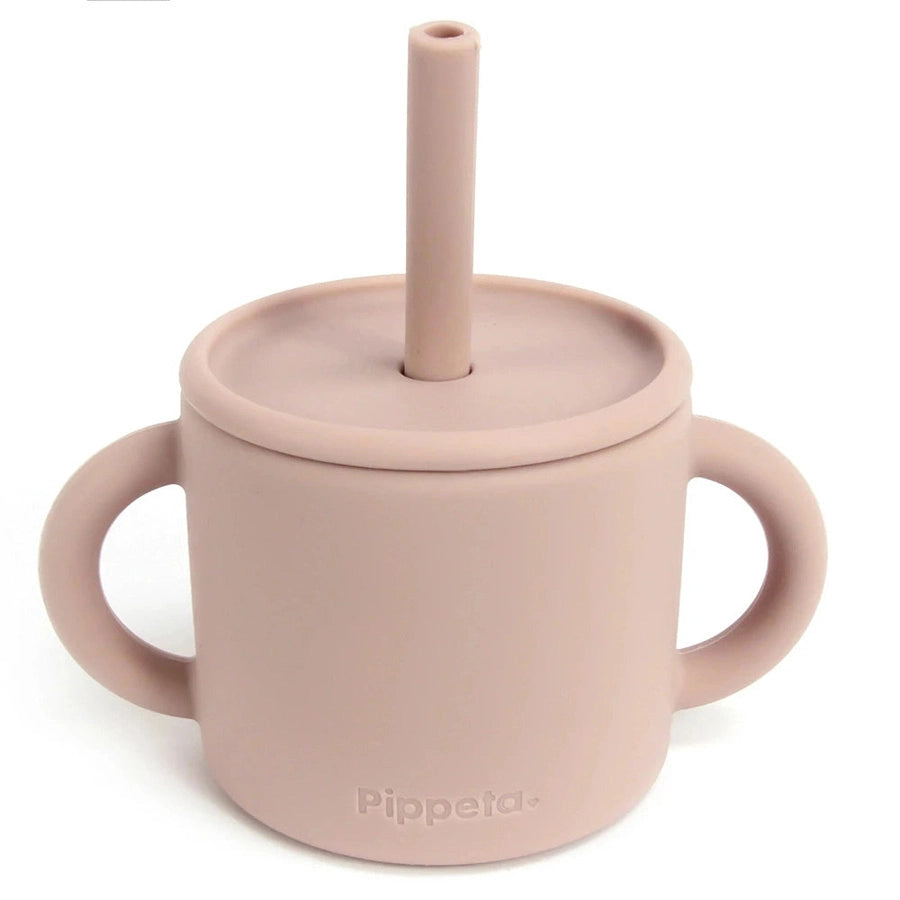 Pippeta Silicone Cup + Straw (Ash Rose)