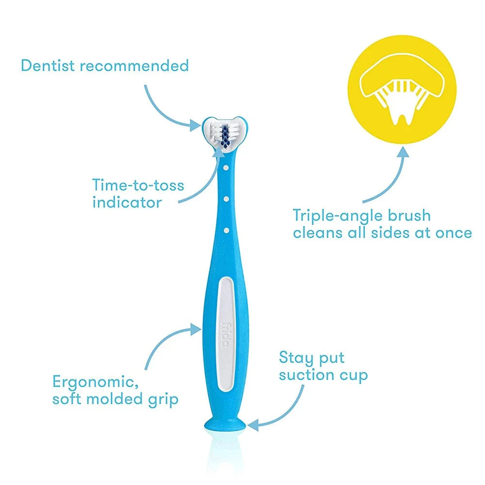 Frida Baby Triple-Angle Toothhugger Training Toothbrush For Toddler (Blue) Frida Baby Triple-Angle Toothhugger Training Toothbrush For Toddler (Blue)