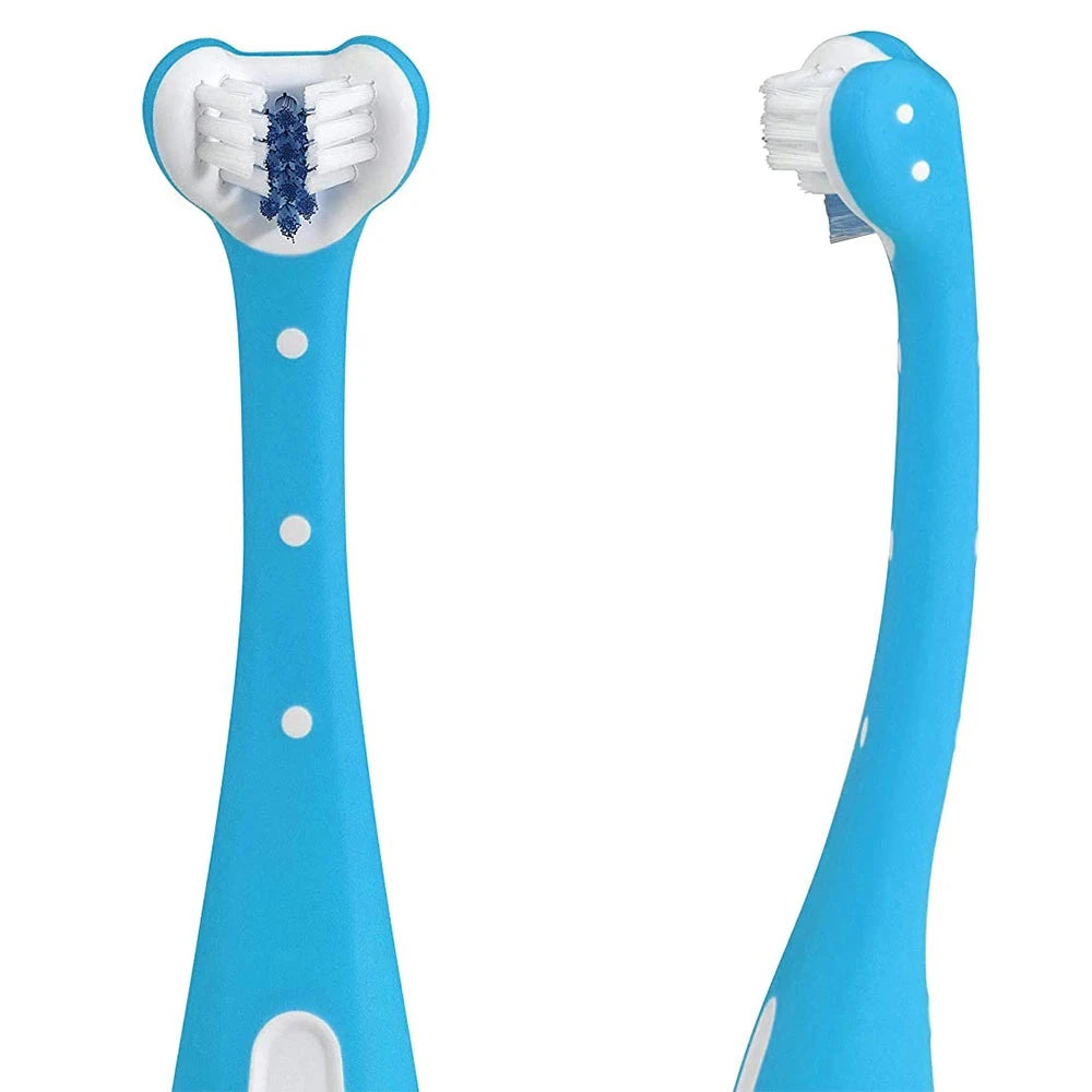 <tc>فريدابابي - فرشاة أسنان ثلاثية الزوايا للتدريب للأطفال الصغار (أزرق)</tc>