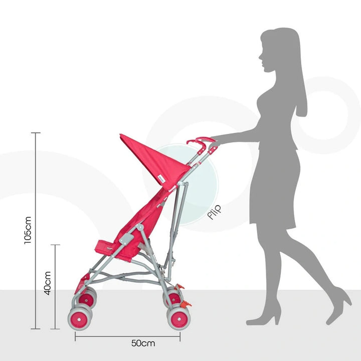 Moon - Jet-Light Weight/Compact Fold Buggy Stroller (Red)