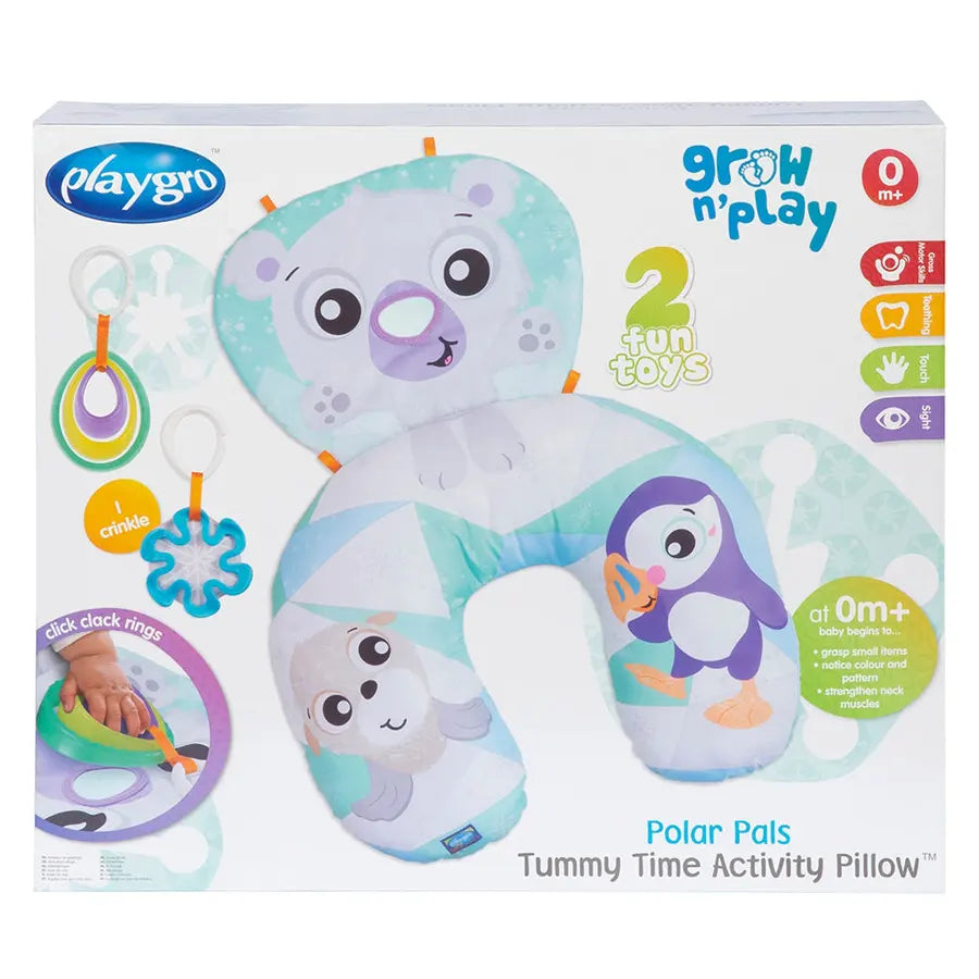 وسادة الأنشطة على البطن من Playgro Polar Pals وسادة الأنشطة على البطن من Playgro Polar Pals