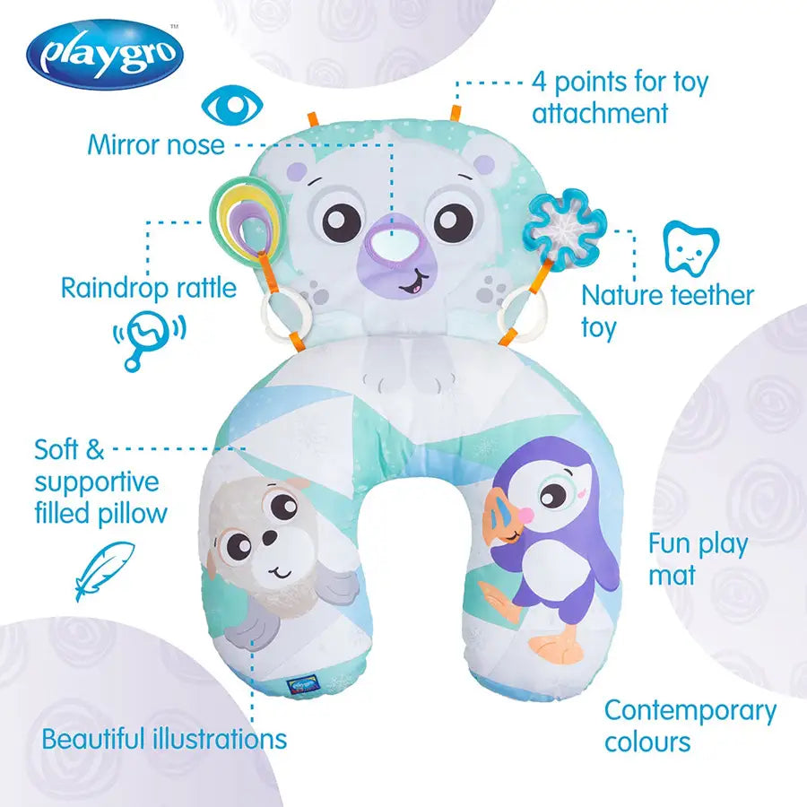 وسادة الأنشطة على البطن من Playgro Polar Pals وسادة الأنشطة على البطن من Playgro Polar Pals