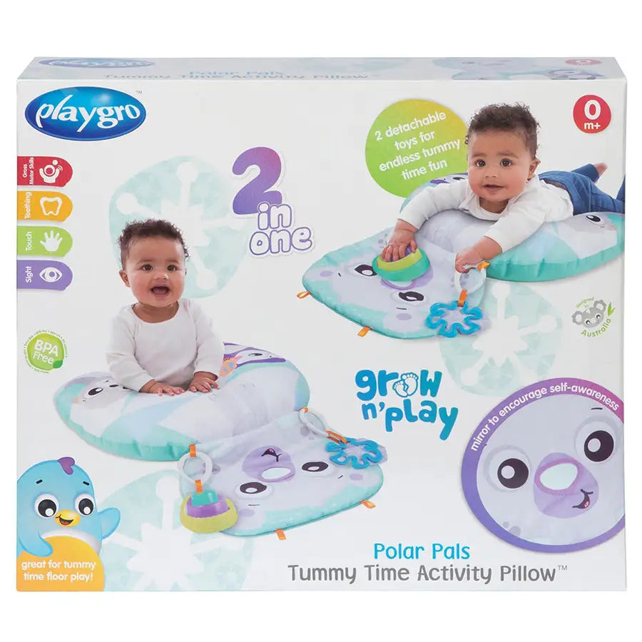 وسادة الأنشطة على البطن من Playgro Polar Pals وسادة الأنشطة على البطن من Playgro Polar Pals