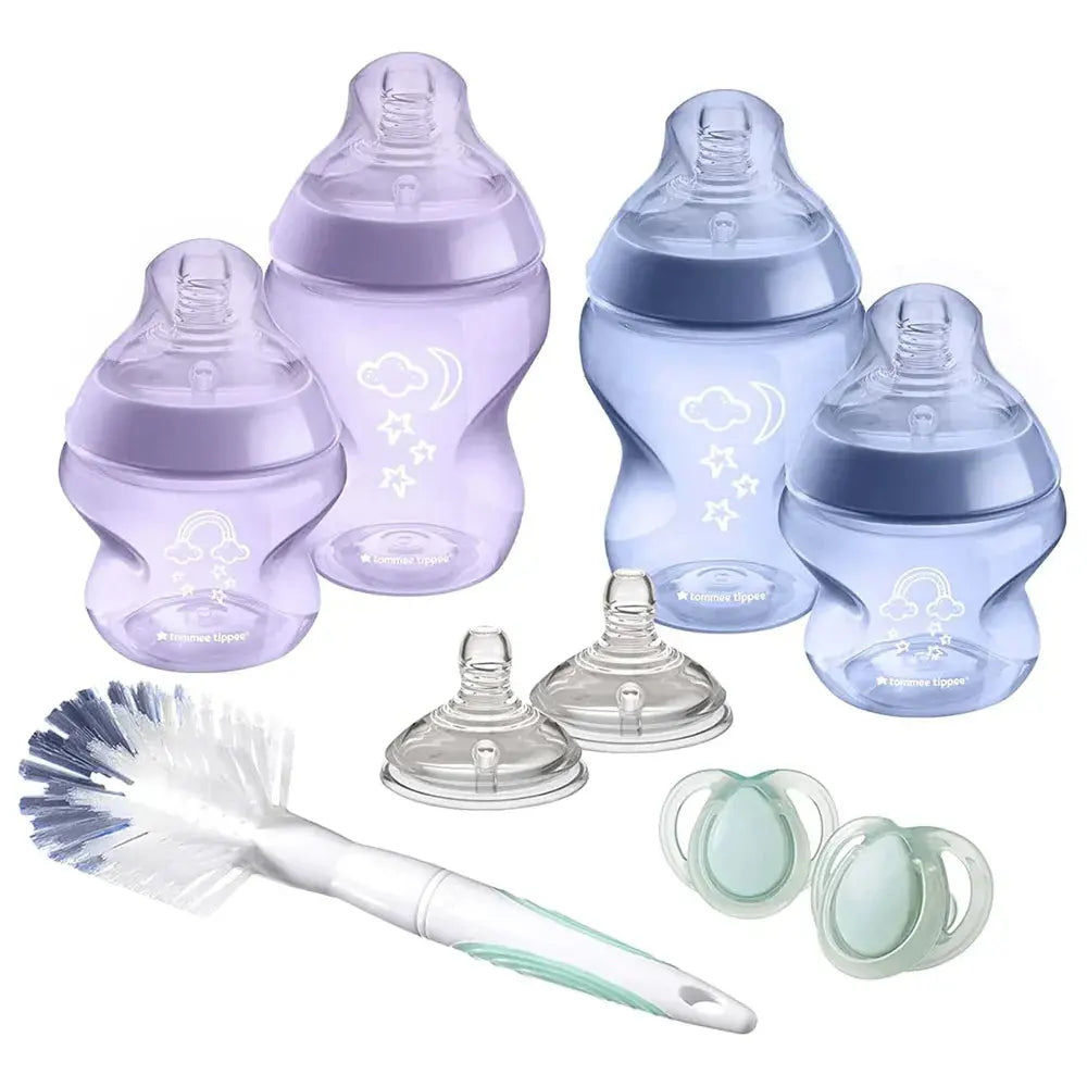 Tommee Tippee Set of Closer To Nature Baby Bottles Feeding Set (Purple)