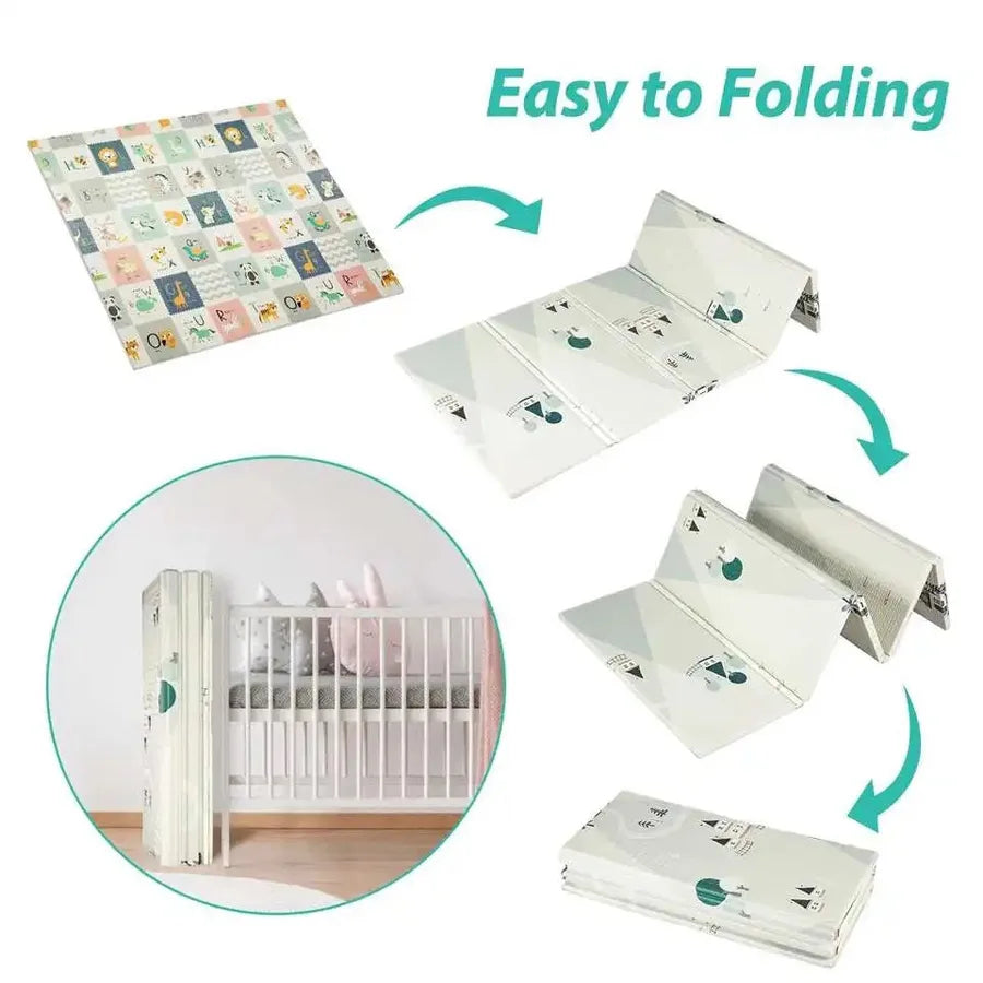 Little Angel Folding Mat Double Sided - Elephant