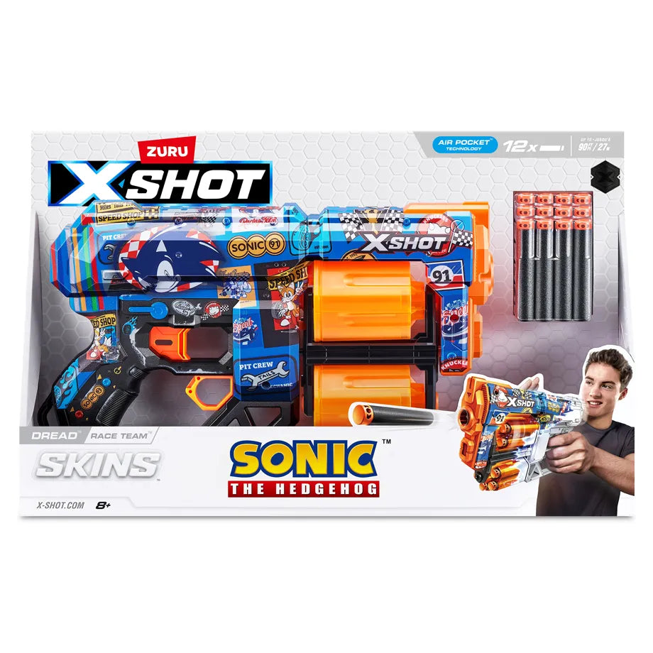 ZURU Xshot-Skins-Dread S2 (Sonic)Race Team