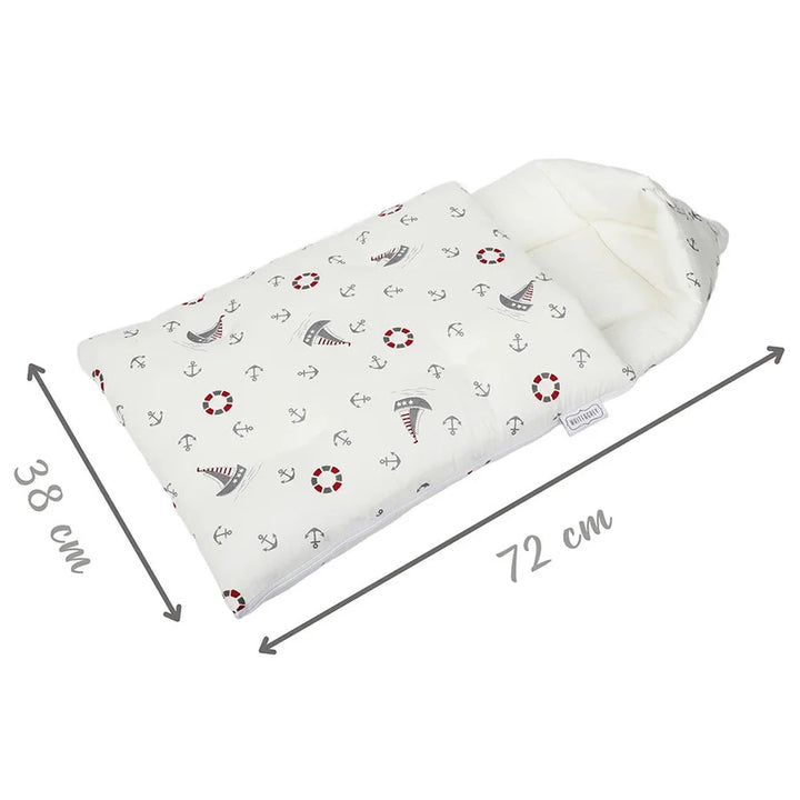 White & Grey - Baby Sleeping Bag - Boat