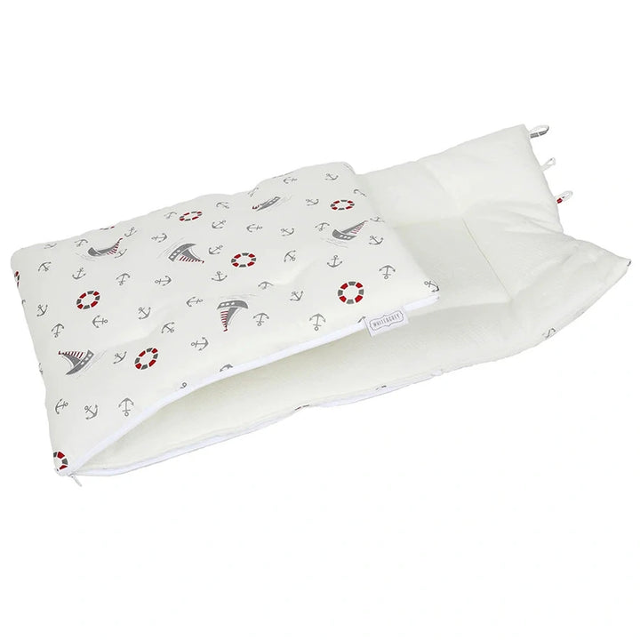 White & Grey - Baby Sleeping Bag - Boat