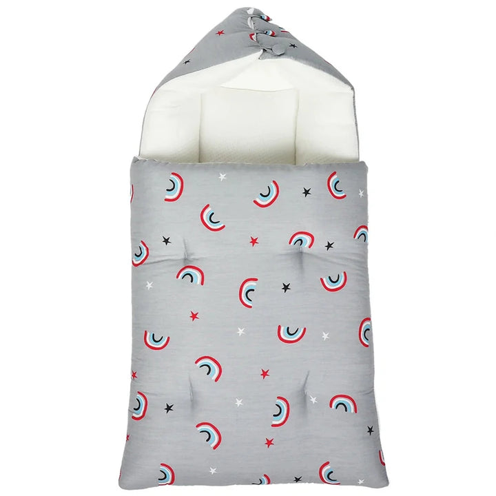 White & Grey - Baby Sleeping Bag - Rainbow