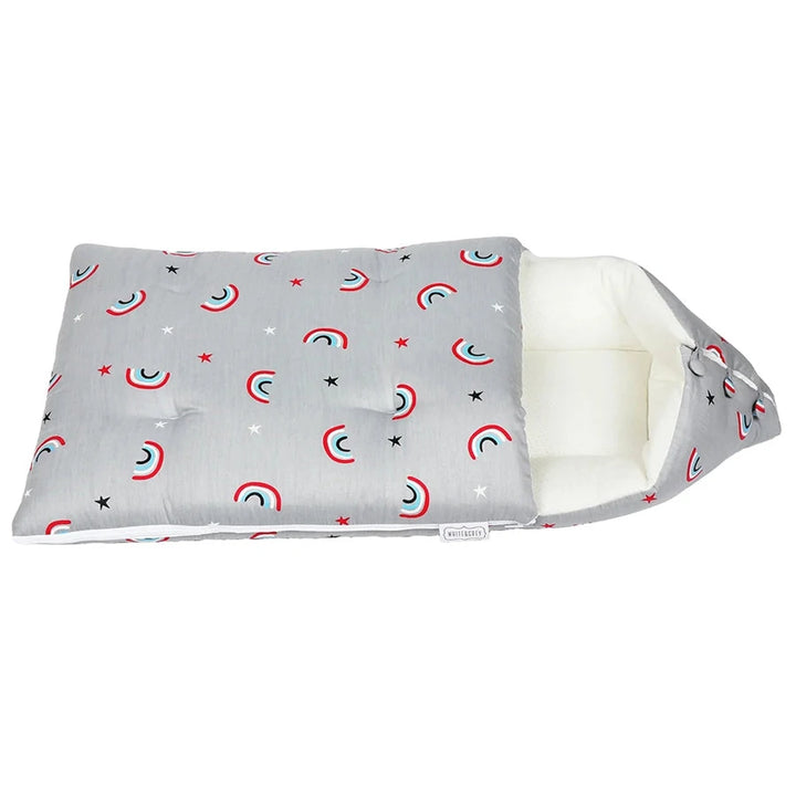 White & Grey - Baby Sleeping Bag - Rainbow