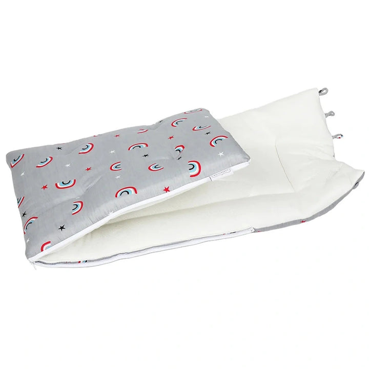 White & Grey - Baby Sleeping Bag - Rainbow