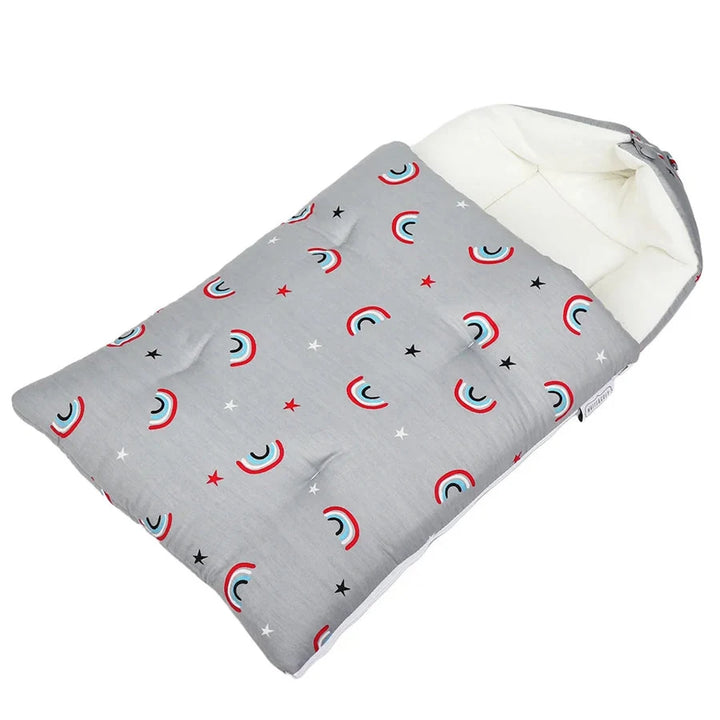 White & Grey - Baby Sleeping Bag - Rainbow