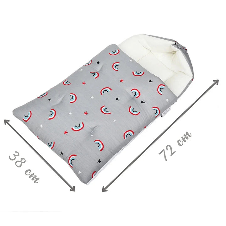 White & Grey - Baby Sleeping Bag - Rainbow