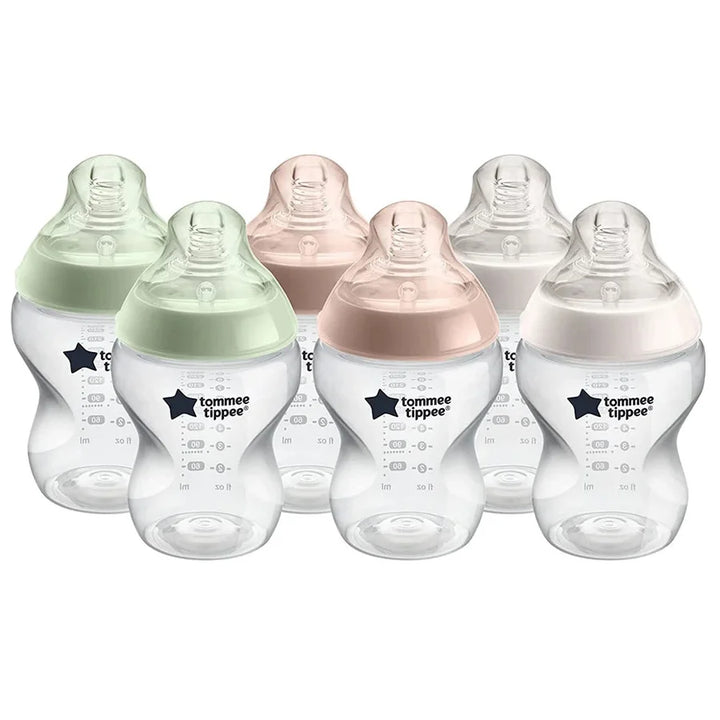 Tommee Tippee Closer To Nature Baby Bottle, 260 ml, PP (Pack of 6)