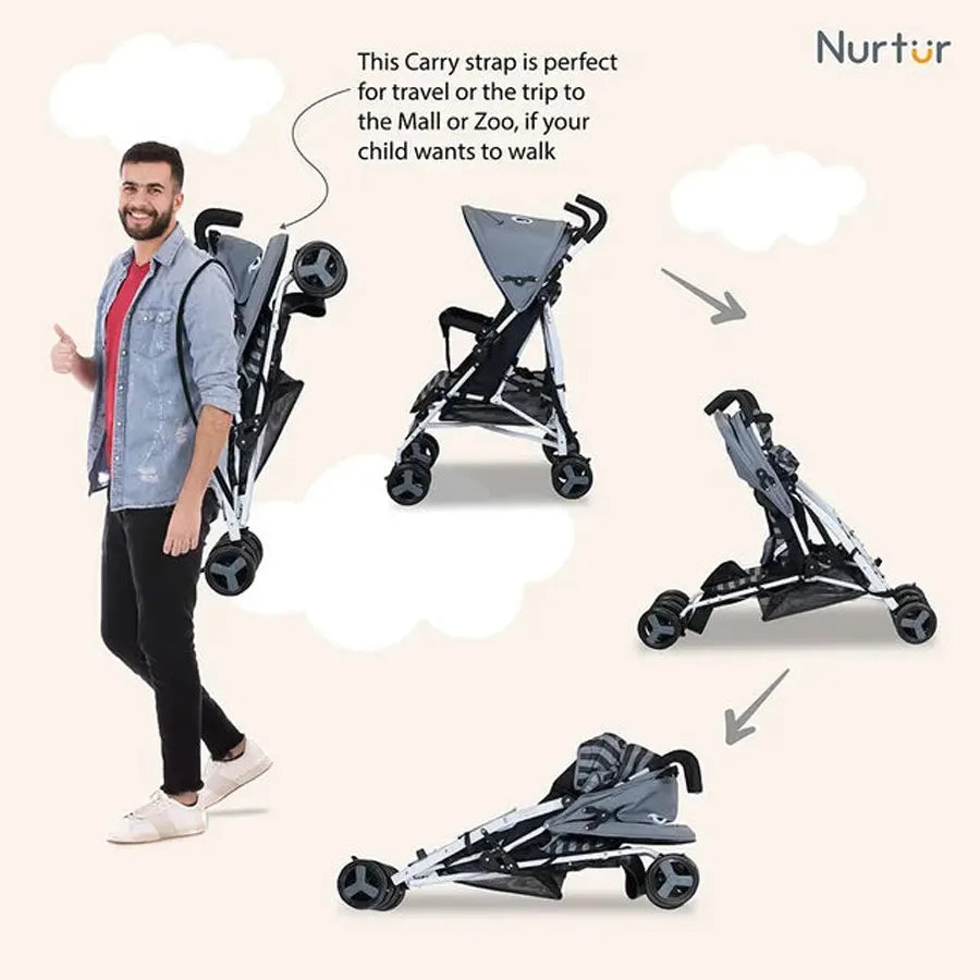 Nurtur - Luca Bee Lightweight Stroller (Grey)