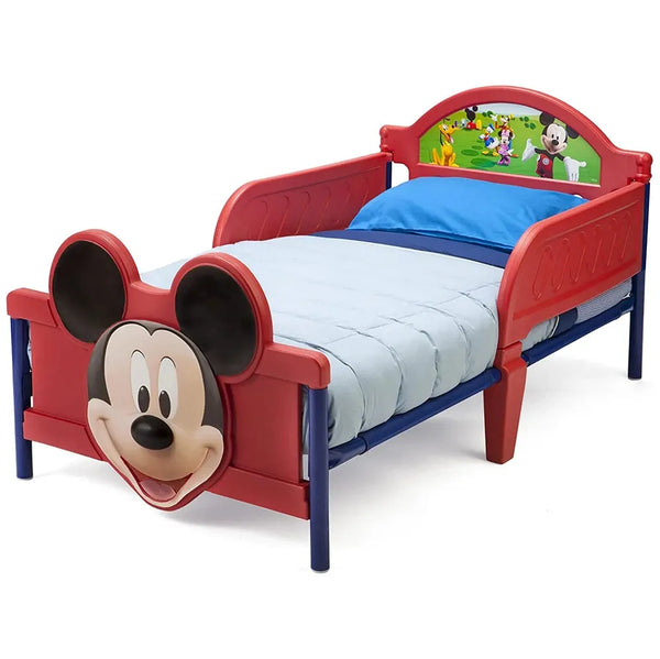 Delta Children Mickey Mouse Plastic 3d Footboard Toddler Bed W/ Guardrail (Mattress Not Included)