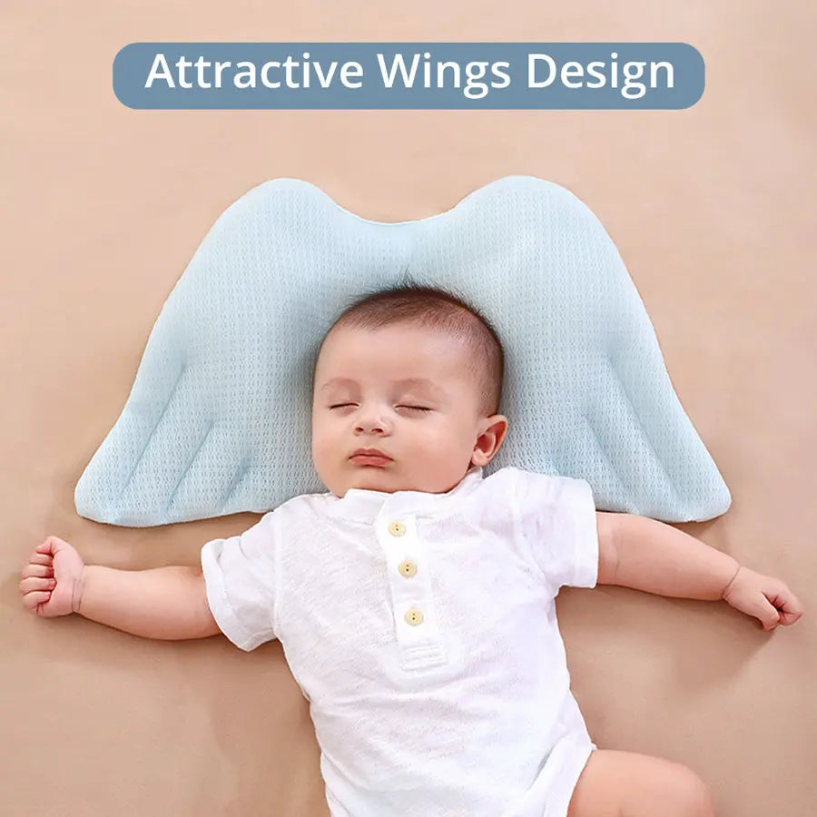 Sunveno - Infant Head Shaper Wings Pillow (Blue)