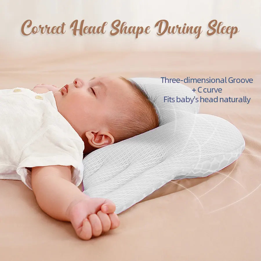 Sunveno Infant Head Shaper Wings Pillow (White)