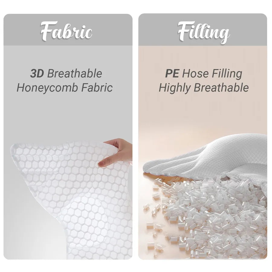 Sunveno Infant Head Shaper Wings Pillow (White)