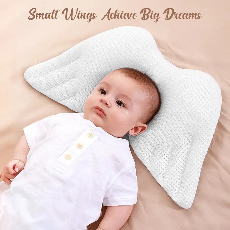 Sunveno Infant Head Shaper Wings Pillow (White)