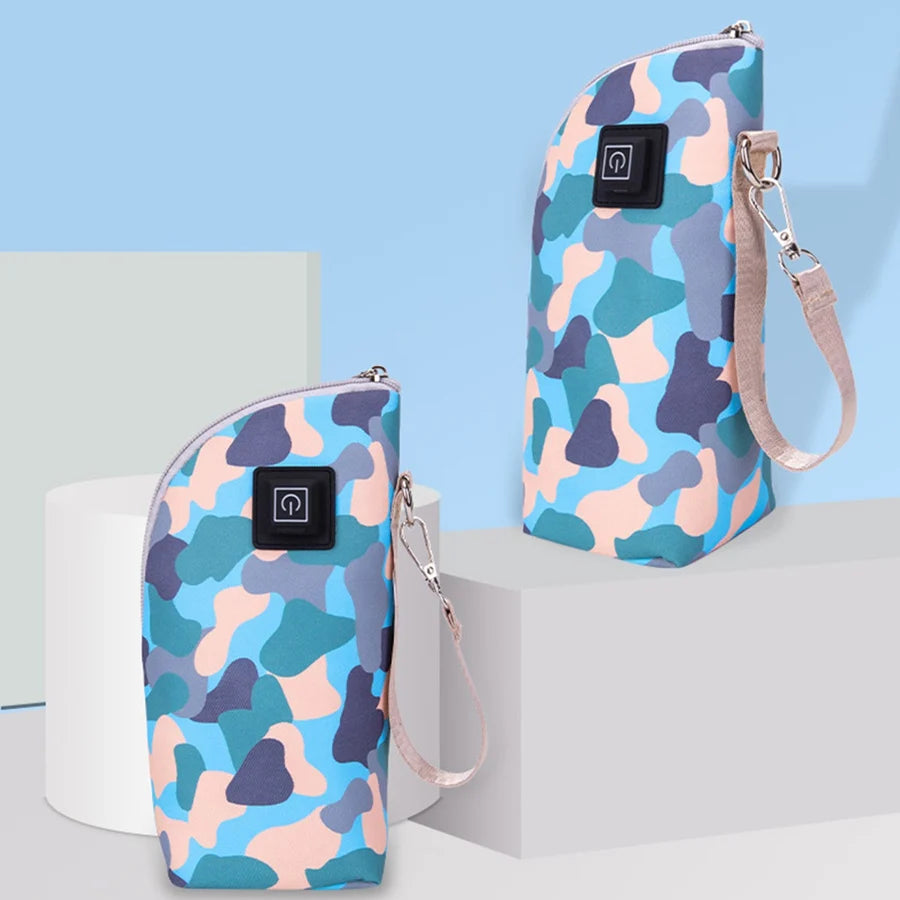 Little Story Portable Insulated Milk Bottle Warmer Bag with USB