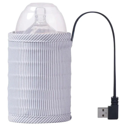 جهاز تسخين رضاعات الحليب للسفر يعمل بمنفذ USB من سانفينو، رمادي
